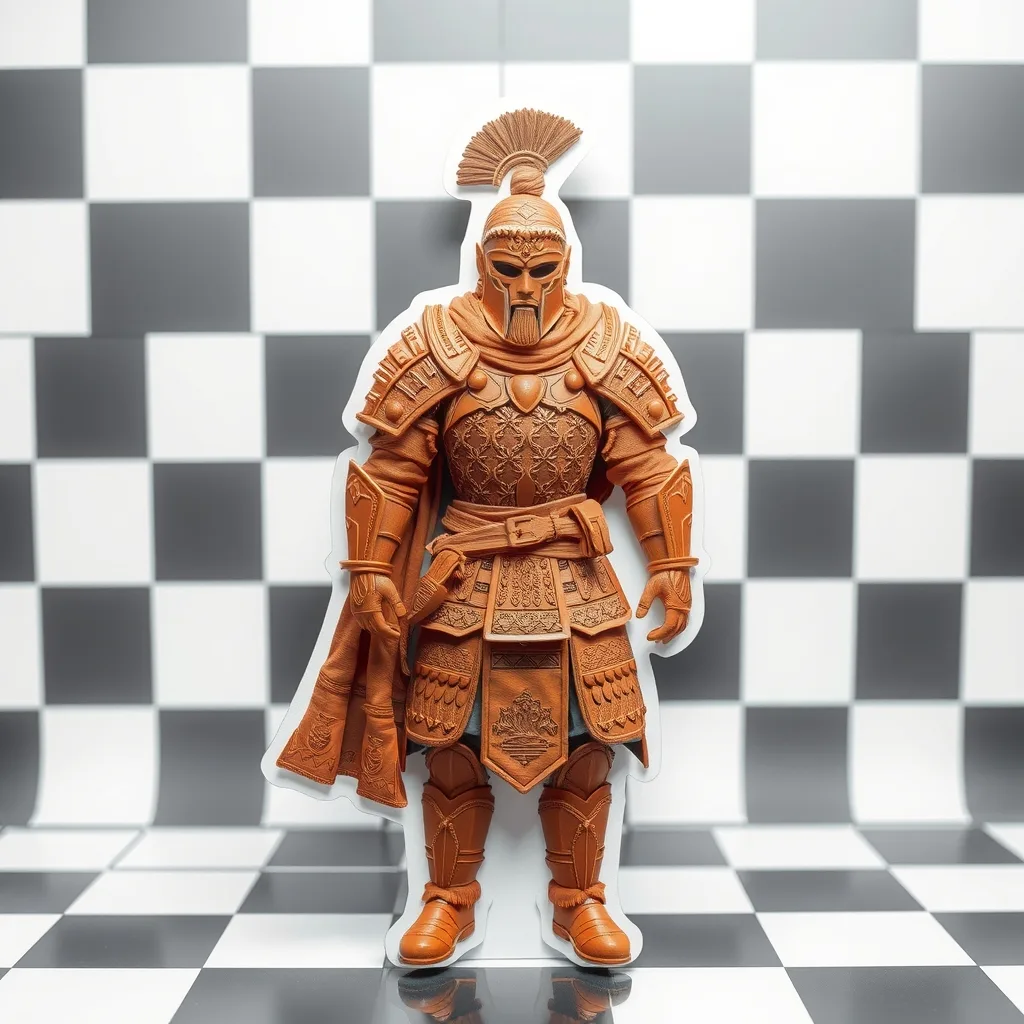 Extract the warrior and place it on a transparent background.