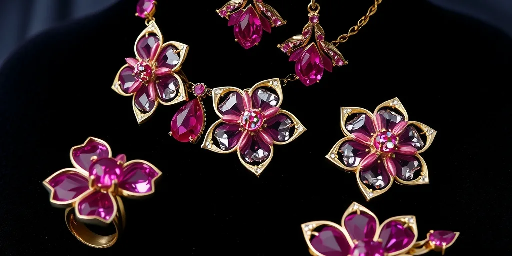 Turn this flower into a five-piece jewelry collection.